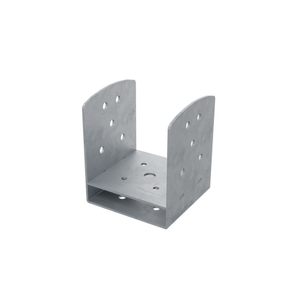 Support en U en inox pour fixation de lambourdes en extérieur
