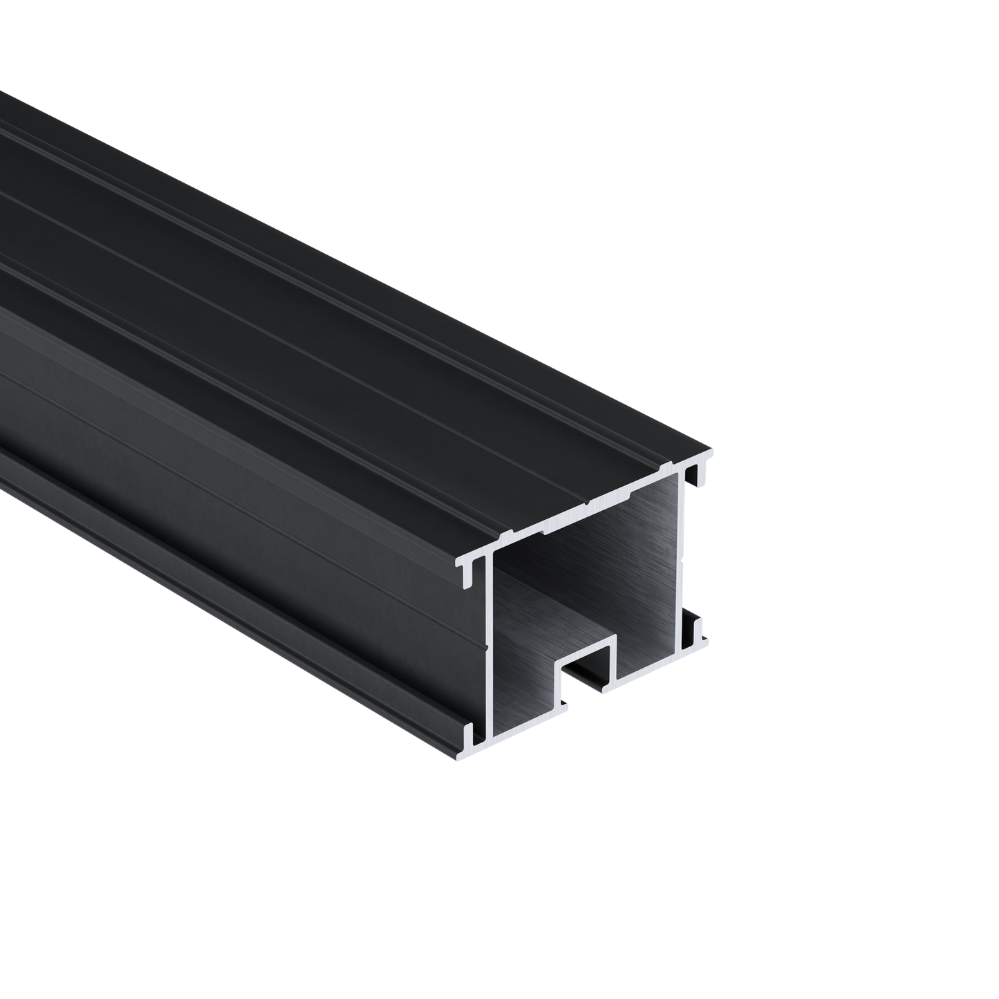 Lambourde aluminium 40x60 mm, gamme Structural, vue détaillée sur fond neutre