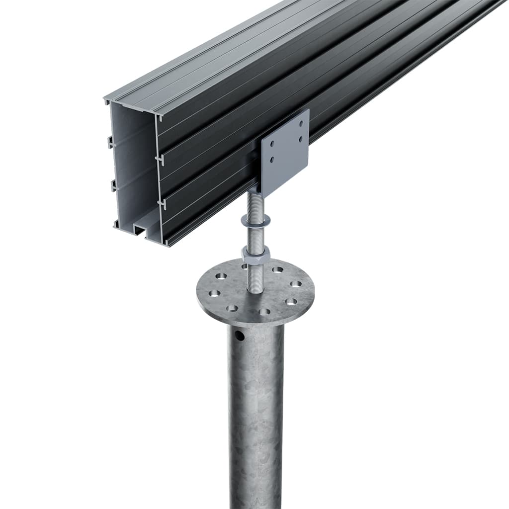 Hoe zorg je ervoor dat funderingsschroeven compatibel zijn met STRUCTURAL® aluminium balken?